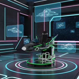 Usine de Panyu, Guangdong : <span class=keywords><strong>Cinéma</strong></span> VR 9D, simulateur de vol intérieur, jeu d'aventure avion-hélicoptère, parc d'aventure, structure métallique, jardin - Product Image 1