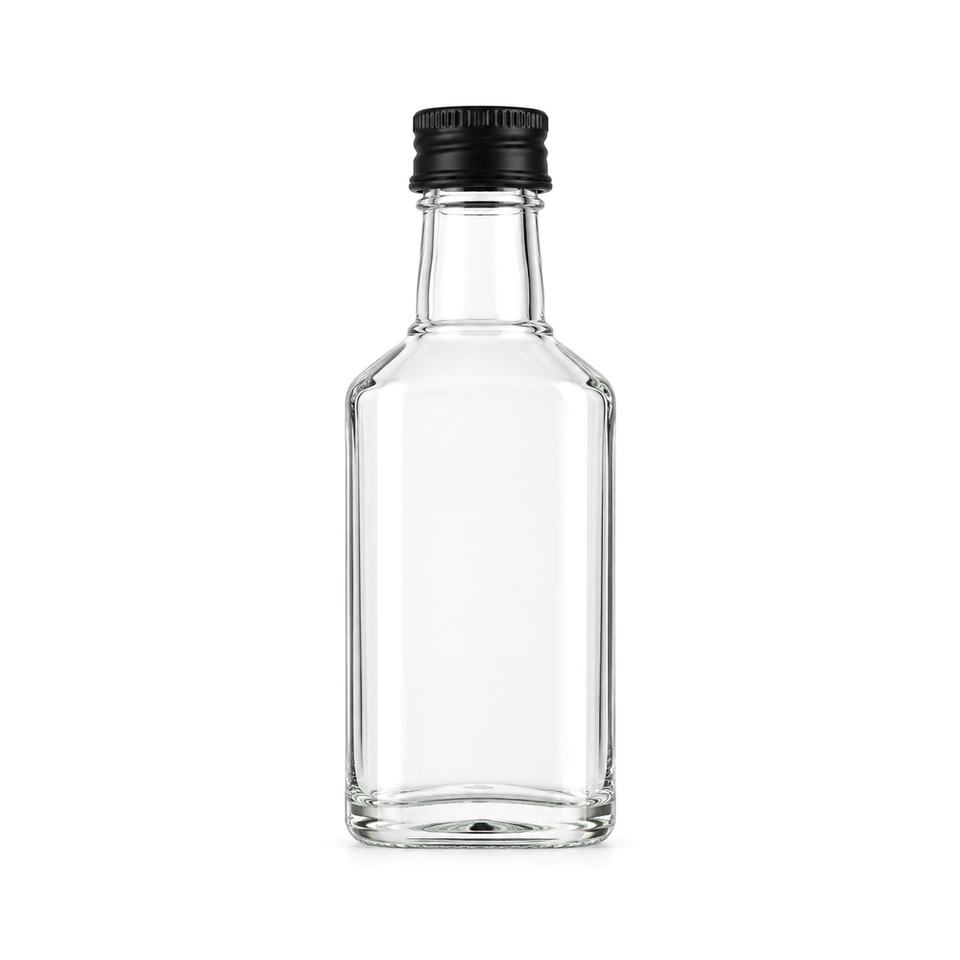 Cap Printing Sample Factory Direct Black Screw Cap Clear Miniature Empty Spirit Sample Gift ...