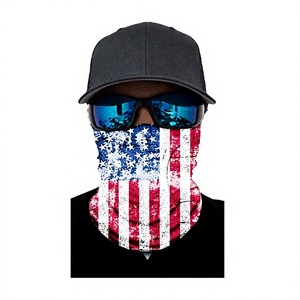 Masque facial à imprimé patriotique, pour sports de plein air, respirant, en polyester, unisexe, toutes saisons, bandana sans couture - Product Image 4