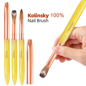 Ensemble de pinceaux à ongles en acrylique Kolinsky, tailles 10, 12, 14, 16, 18, poils de zibeline pur pour la peinture acrylique - Product Image 1
