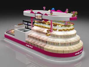 Diseño interior moderno al por menor, quiosco de exhibición de tienda de dulces, pantalla LED colorida para quioscos de dulces de centro comercial - Product Image 2