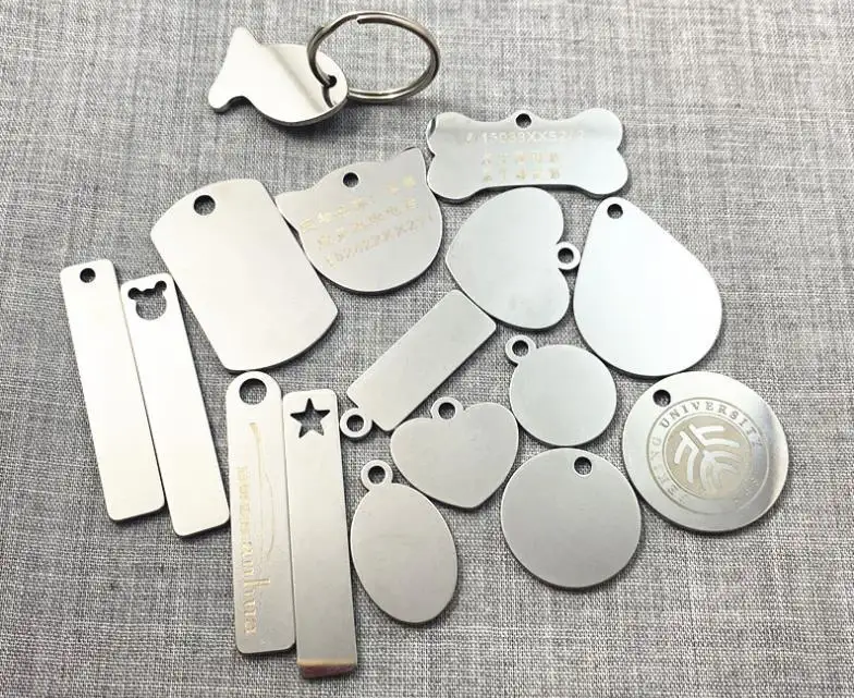 Lilangda Hot Sale Metal Pet Tag Stainless Steel Anti-lost Number Plate Diy Jewelry Accessories Stainless Steel Keychain Blank