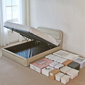 <span class=keywords><strong>Letto</strong></span> Moderno Homerich in Legno di Pino Imbottito con Rivestimento in Lino e Testiera Arrotondata per Camera da <span class=keywords><strong>Letto</strong></span> - Product Image 1