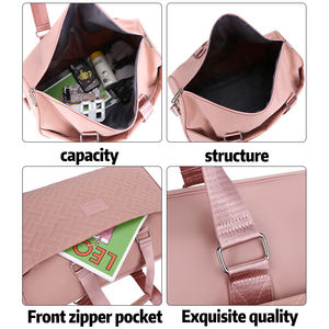 Designer Women's Quilted Embroidery Waterproof Luxury <strong>Large</strong> Capacity Travel Weekend Overnight Gym Travel <strong>DuffleBag</strong> Travel Bag - Product Image 5