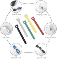 Attaches auto-adhésives de gestion des câbles Organisateur de cordon à crochets et boucles Gestion des fils