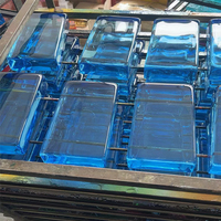 Bloc de verre, mur de séparation, bloc de verre solide carré, brique de verre transparente ultra-claire à motif givré