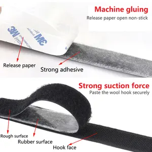 3M Adhesive Backed Velcroes Tape 9448a Adhesive Non-Marking High Temperature Waterproof