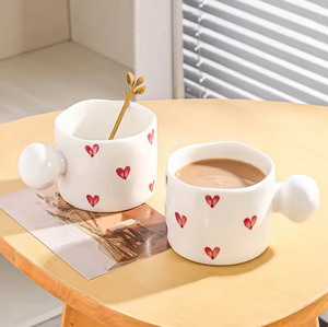 Mug à café en porcelaine osseuse 3D moderne YIKA pour la Saint-Valentin, 250 ml, cadeau d'amour pour petite amie - Product Image 3