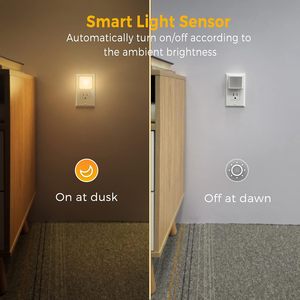 Lohas 0.3W Mini Quảng Trường Veilleuse Đêm Đèn Hoàng Hôn Để Bình Minh Cảm Biến LED Ánh Sáng Ban Đêm Cắm Trong Bé Đêm Đèn Cho Trẻ Em - Product Image 4