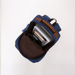 Sac à dos en toile USB de haute qualité pour hommes, sac à dos de voyage antivol, doublure en nylon, ouverture à fermeture éclair, sac à dos décontracté - Product Image 3
