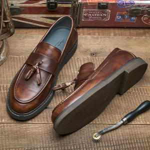 Chaussures habillées en cuir véritable pour hommes de Style britannique et mocassins d'été polyvalents décontractés et formels avec couvre-pieds - Product Image 3