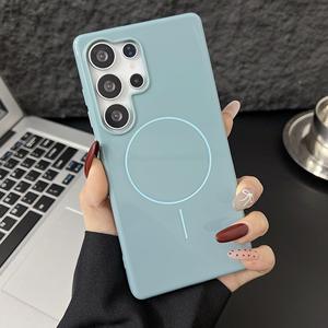 <span class=keywords><strong>Coque</strong></span> de téléphone magnétique de charge sans fil de luxe pour Samsung Galaxy S25 <span class=keywords><strong>Ultra</strong></span> S24 S23 <span class=keywords><strong>S22</strong></span> A56 A35 A36 <span class=keywords><strong>coque</strong></span> antichoc souple en <span class=keywords><strong>Silicone</strong></span> - Product Image 2