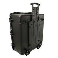 Valise à outils en plastique rigide à prix raisonnable, étanche IP67, antichoc, pour le stockage d'équipements extérieurs, portable avec roues