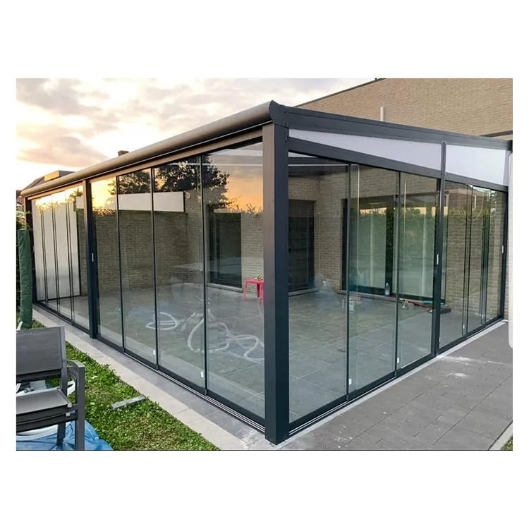 Treo Tường Vườn Nhà Nhôm Veranda Glass Sunroom Cho Glass Veranda