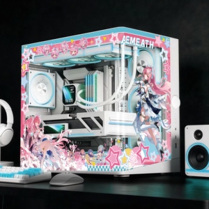 Boîtier PC <span class=keywords><strong>Gaming</strong></span> Mini Tour Moyenne M-ATX en Alliage d'Aluminium Vertical Personnalisé Anime Blizzard avec Panneaux Latéraux en Verre Trempé NPC AIR ROG - Product Image 3