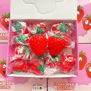 Strawberry <b>Squishy</b> Toy New Creative Strawberry Squeeze Toy Stress Relief Flour Ball Slow Rebound Fruit Plastic Toy - Product Image 3