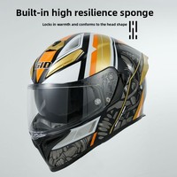 Casque de moto Coque en ABS Certification 3C Sécurité Toutes saisons Intégral pour hommes et femmes