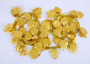Feuilles <span class=keywords><strong>de</strong></span> <span class=keywords><strong>vigne</strong></span> artificielles en gros, décoration du Nouvel An chinois, <span class=keywords><strong>guirlande</strong></span> <span class=keywords><strong>de</strong></span> feuilles dorées artificielles en rotin - Product Image 4