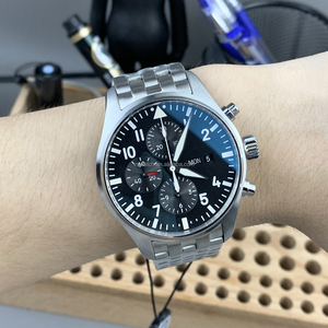 Forsining tự động cơ khí đồng hồ ZF nhà máy 43mm đen quay số Sapphire thủy tinh pha lê không thấm nước dạ quang người đàn ông kinh doanh giản dị - Product Image 2