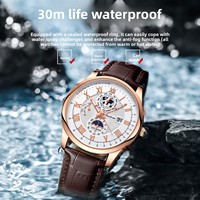 Новые модные мужские часы с кожаным ремешком, кварцевые, водонепроницаемые, светящиеся, спортивные, с датой, роскошные часы для мужчин