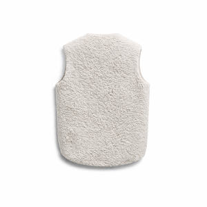 Gilet en <span class=keywords><strong>polaire</strong></span> Teddy pour <span class=keywords><strong>femme</strong></span> - Gilet chaud en sherpa avec boutons, veste d'hiver <span class=keywords><strong>sans</strong></span> manches décontractée - Logo personnalisé - Product Image 2