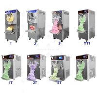 Machine à glace italienne professionnelle 48L/H à 5 programmes, congélateur discontinu automatique pour crème glacée et açaï