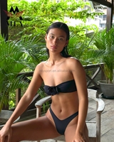 Mly Naadloze Zwarte Zwempakken Vrouwen Rose Design Bikini Badmode