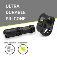 Lampe torche tactique LED pour personnes âgées, indice de protection IP65, rechargeable, compatible avec les cannes, les déambulateurs, les fauteuils roulants, les rollators, les poussettes, les vélos