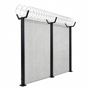 Clôture de sécurité en acier anti-escalade et anti-coupure robuste noire 358 pour périmètre d'entrepôt Australie <span class=keywords><strong>2m</strong></span> 3D - Product Image 5