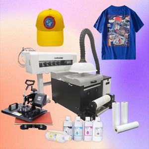 Machine d'impression DTF pour T-shirts avec logo Goodlook, compatible I3200 I1600 XP600, format A3 30cm, film PET, impression offset, et fonction de secouage de poudre - Product Image 1