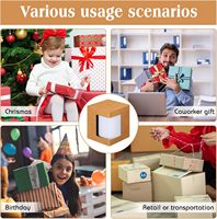 Boîte en papier kraft brun avec logo personnalisé, gaufrage, recyclable, durable, pour bougies, mugs, design moderne et élégant, vente en gros, transparente