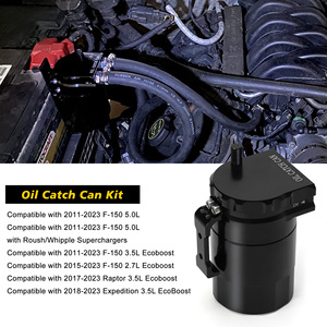 Oil Catch Can With Hose And <b>Bracket</b> For Ford Engine YC102545-BK <b>Black</b> - Product Image 5