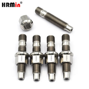 HRMin Gr5 Titanium M14 * 1.5*78mm <span class=keywords><strong>Goujon</strong></span> <span class=keywords><strong>de</strong></span> <span class=keywords><strong>roue</strong></span> avec écrou <span class=keywords><strong>de</strong></span> <span class=keywords><strong>roue</strong></span> à siège à billes M14 * 1.5*21mm Écrous <span class=keywords><strong>de</strong></span> <span class=keywords><strong>roue</strong></span> et accessoires pour voiture <span class=keywords><strong>de</strong></span> course <span class=keywords><strong>VW</strong></span> AUDI - Product Image 1
