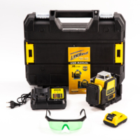 Niveau laser professionnel à 12 lignes, faisceau laser vert industriel, niveau laser avec une portée de 50 m, alimenté par batterie