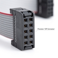Cable plano IDC de precisión 10P con paso de 2.54mm, conector hembra 2x5, arnés de cableado para programación JTAG AVR ISP