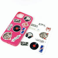 Autocollants décoratifs mignons en vinyle imperméable pour ordinateur portable, coque de téléphone, agenda, bouteille d'eau, bagages, skateboard