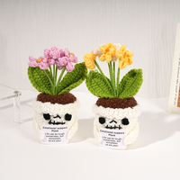 Fun New Encourager Six Forget-Me-Nots Ornements En Pot Halloween Ornement De Bureau Poupée De Carte De Poche Énergie Positive