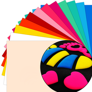 3D Puff Glow in the Dark Heat Transfer <strong>Vinyl</strong> Luminous <strong>Fluorescent</strong> <strong>Color</strong> HTV Puff <strong>Vinyl</strong> Sheets for Heat Press T Shirt - Product Image 3