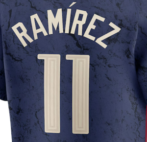 2025 индивидуальная Спортивная футболка Cleveland US Team большого размера, дешевая сшитая бейсбольная майка #11 Ramirez - Product Image 4