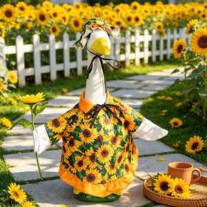 <b>Spring</b> Sunflower Outfit Porch Goose Clothes Costume 23" Geese Outdoor Patio Yard Lawn Art <b>Decoration</b> - Product Image 6