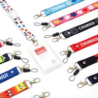 CH Wholesale Sublimation Printing Polyester Lanyards With Logo Custom Certification Keychain OEM ODM ECO Promotion Event Gifts