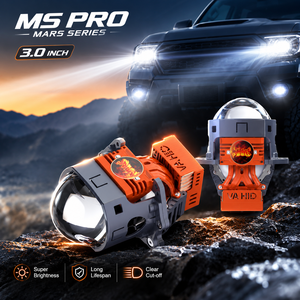 ไฟหน้าโปรเจคเตอร์เลเซอร์คู่แบบ LED สำหรับรถยนต์ แสงสีขาว 6000K ชุดไฟหน้าดัดแปลงสำหรับรถยนต์ - Product Image 1