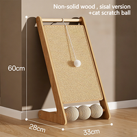 Planche à gratter verticale en bois massif pour chat, anti-déchirure, résistante aux rayures et à l'usure, pour les griffes de chat