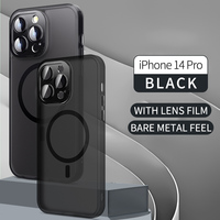 Nouvelle coque de téléphone portable magnétique transparente translucide mate pour iPhone 15 Pro Max, coque de téléphone givrée