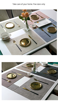 Set de table en cuir marron moderne, résistant à l'huile et écologique, pour une décoration élégante de la maison