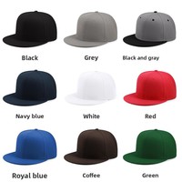Gorra de Béisbol de 6 Paneles con Visera Plana, Estilo Hip Hop, de PVC, para Hombre, Color Negro Sólido, Tendencia de Verano