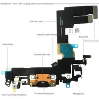 Pièces de téléphone portable d'origine pour iPhone 13 Mini, connecteur USB, câble flexible, carte PCB, câble de charge d'origine pour iPhone