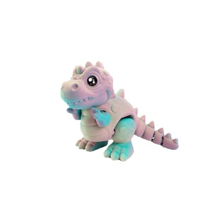 Figura de Dragón Bebé Adorable, Impresa en 3D con PLA, Degradado Azul/Verde, Dinosaurio Flexible con Articulaciones, Juguete Duradero, Decoración de Escritorio, Regalo para Navidad - Product Image 3