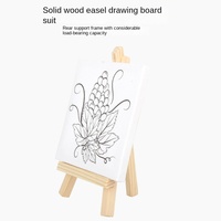 Mini chevalet en bois et ensemble de cadres photo DIY pour enfants, couleurs personnalisables, fournitures de peinture à l'huile acrylique avec impression UV de haute qualité