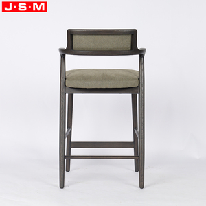 <span class=keywords><strong>Sgabello</strong></span> da Bar Moderno Nordico di Alta Qualità con Struttura in Legno di Frassino Imbottito <span class=keywords><strong>Grigio</strong></span> Chiaro di Lusso per Sala da Pranzo - Product Image 4